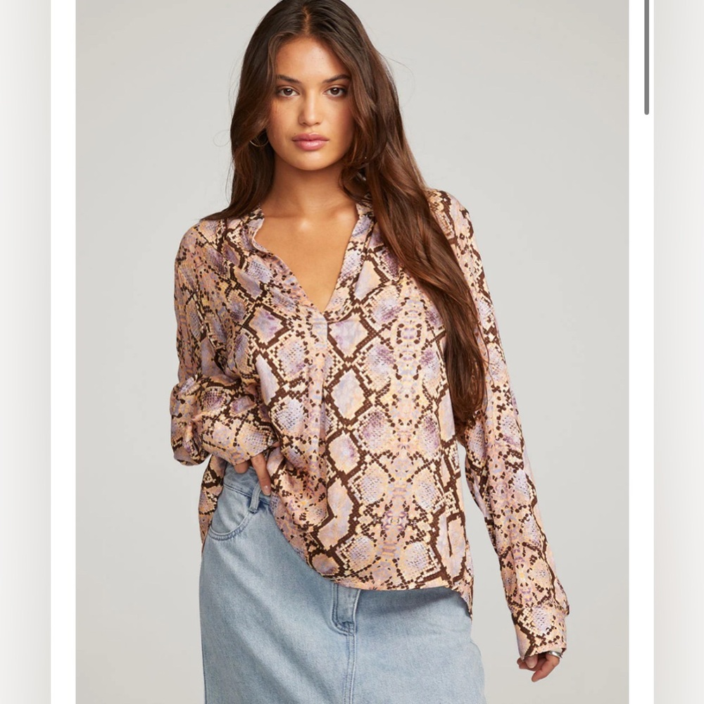 Denver Python Print Blouse - Picture 1 of 7